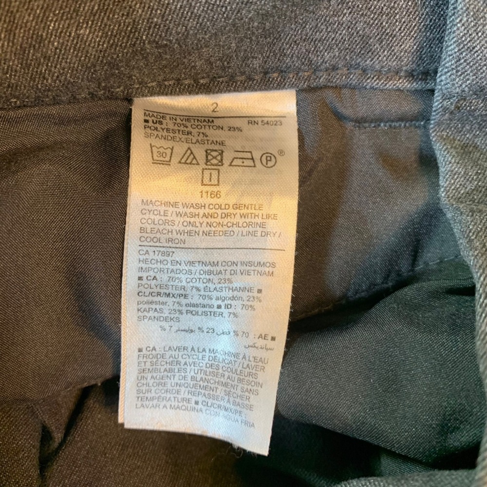 Old Navy Pixie Pants Womens 2 High Rise‎ Slim Pockets Gray Career Church Office - Picture 4 of 11